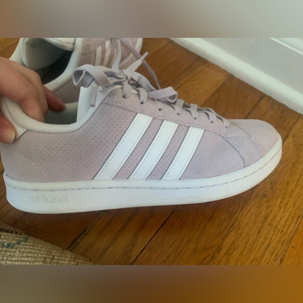 Adidas purple sneakers